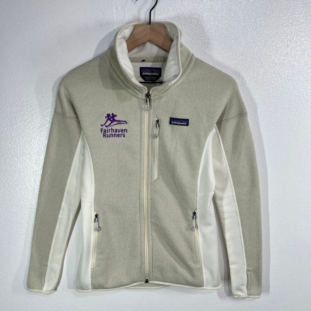 Patagonia Better‎ Sweater Performance Jacket Womens XS Oatmeal Fairhaven Runners